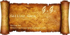 Gellisz Gara névjegykártya